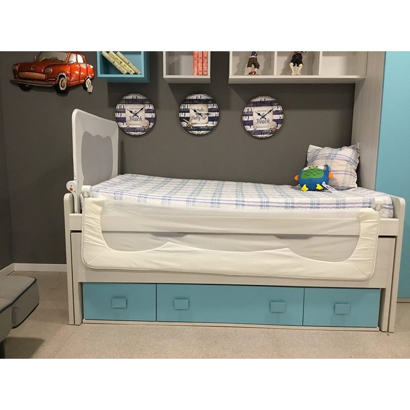 Barrera de cama bebé 180X66 Oso Gris Mundibebe - LittleCocoBaby, El Mundo  de tu Bebé